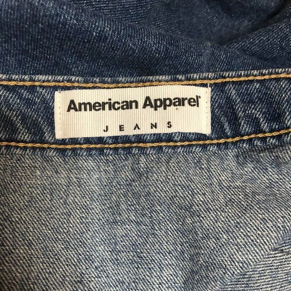 American Apparel Dark Denim Button Down Skirt - Picture 4 of 5